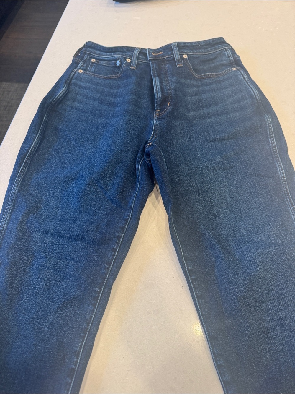Madewell Women's  the perfect curvy vintage Jean Jeans in Dark Blue size 30.